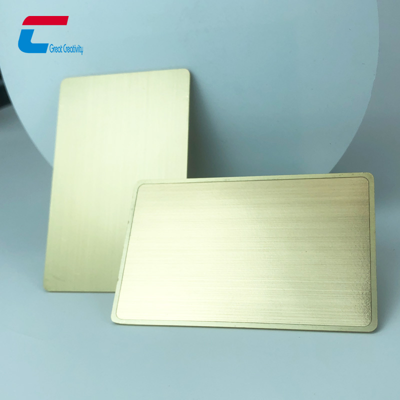 拉丝金nfc 216金属名片,拉丝金大凹槽NFC金属名片,NTAG 216拉丝金金属卡