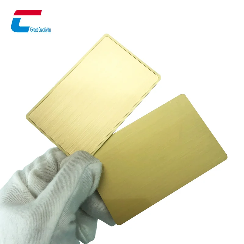 拉丝金nfc 216金属名片,拉丝金大凹槽NFC金属名片,NTAG 216拉丝金金属卡
