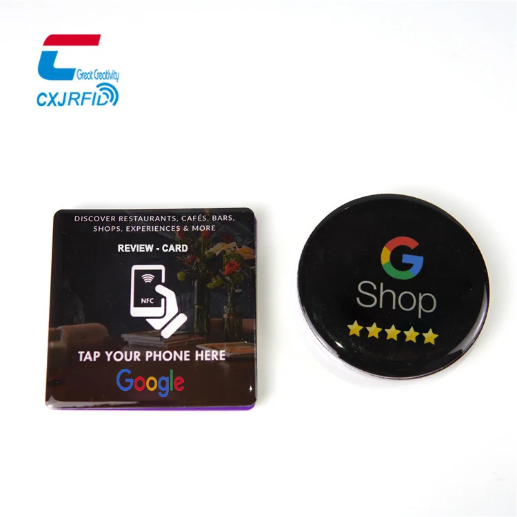 Google好评滴胶标签，GOOGLE NFC滴胶标签，直径75mm或者80*80mm